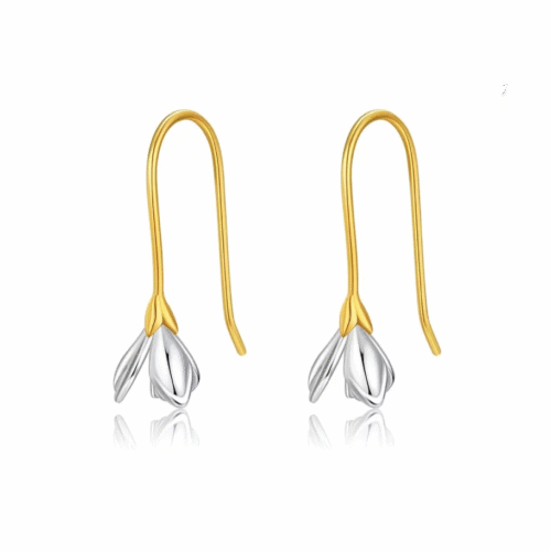 Silver 925 & gold-plated Earrings Snowdrop