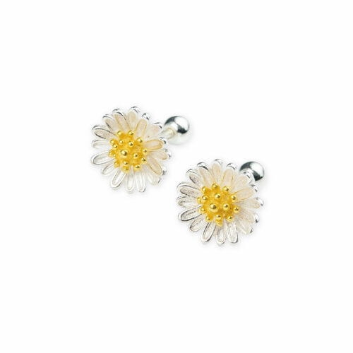 Silver 925 & gold-plated Earrings Flower