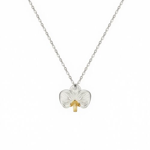 Silver 925 & gold-plated Necklace Orchid