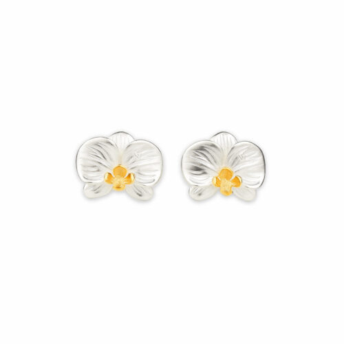 Silver 925 & gold-plated Earrings Orchid